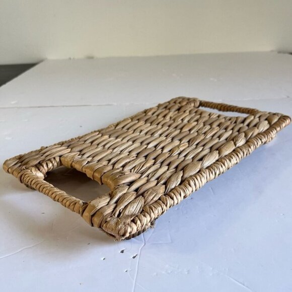 Woven Seagrass Serving Tray with Handles – Rustic Farmhouse Decor - Picture 3 of 10